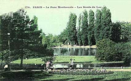 carte postale parc montsouris